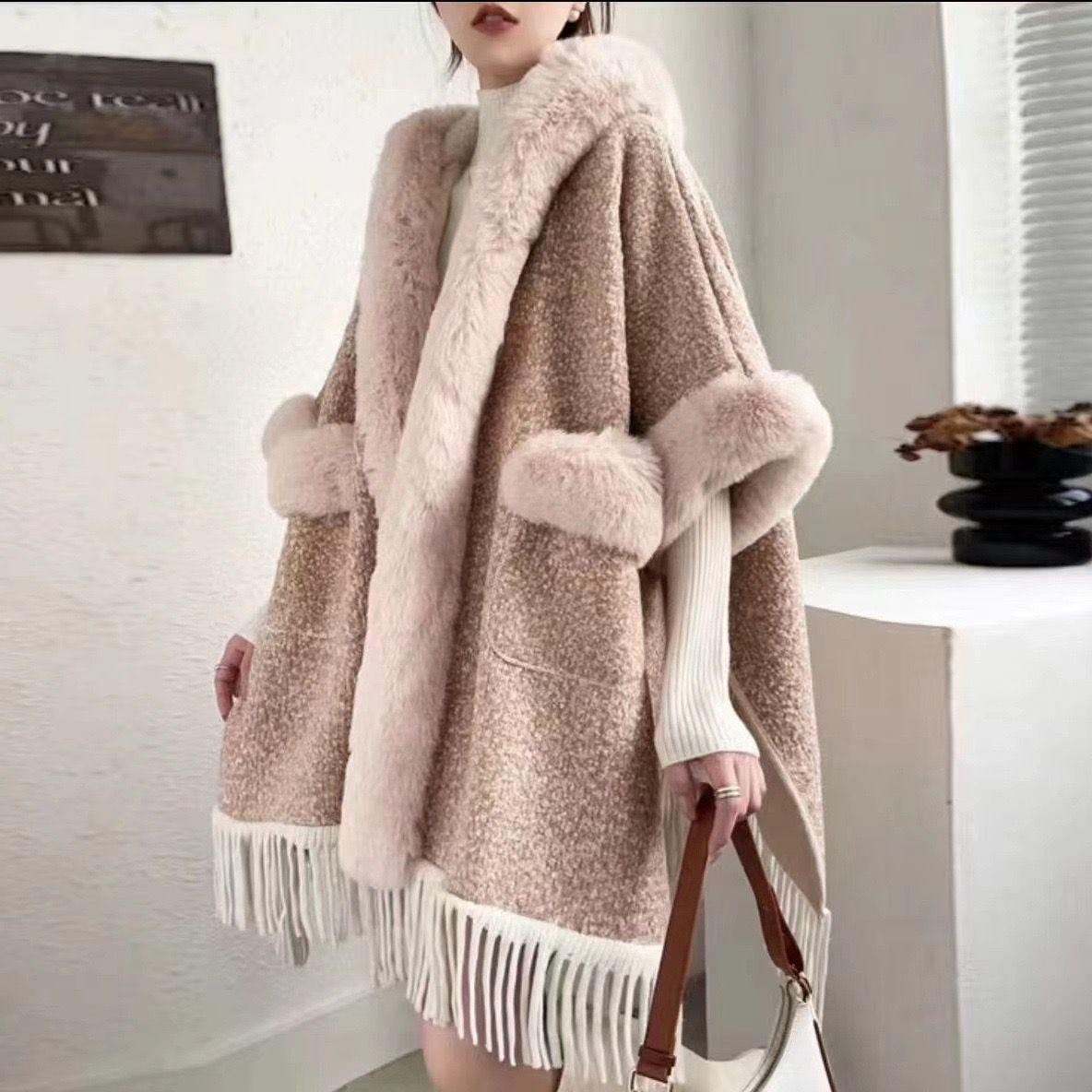Rustique | Girl’s Winter Wool Cape with Embroidery main image 1