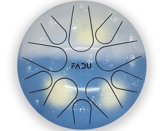Fadu Moon,steel tongue drum,handpan,10 notes,drum with sticks,sound healing instruments,for meditation,yoga,musical education, entertainment