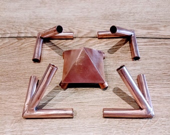 Set di connettori in rame per la piramide della guarigione e della meditazione. Per tubi con diametro esterno di 3/8 pollici