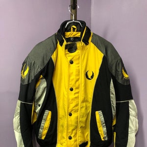 BELSTAFF / Chaqueta de moto amarilla y negra / Chaqueta de motociclista / Chaqueta encerada / Chaqueta de montar / Chaqueta de moto