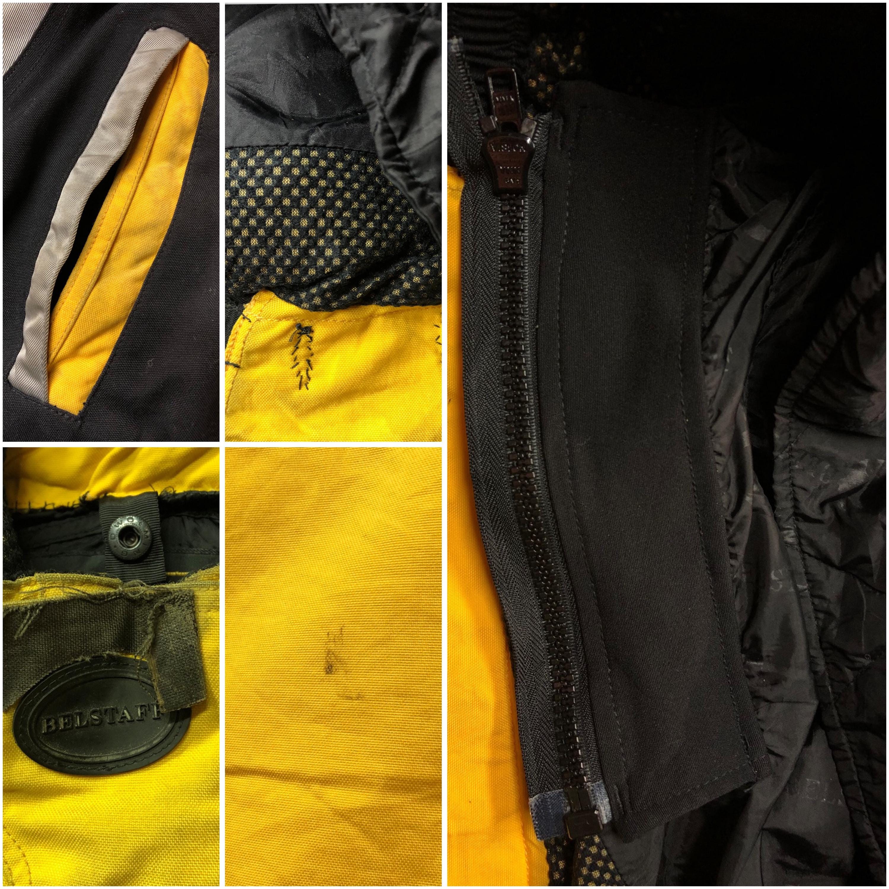 BELSTAFF イエロー＆ブラック ナイロン モーターサイクルジャケット