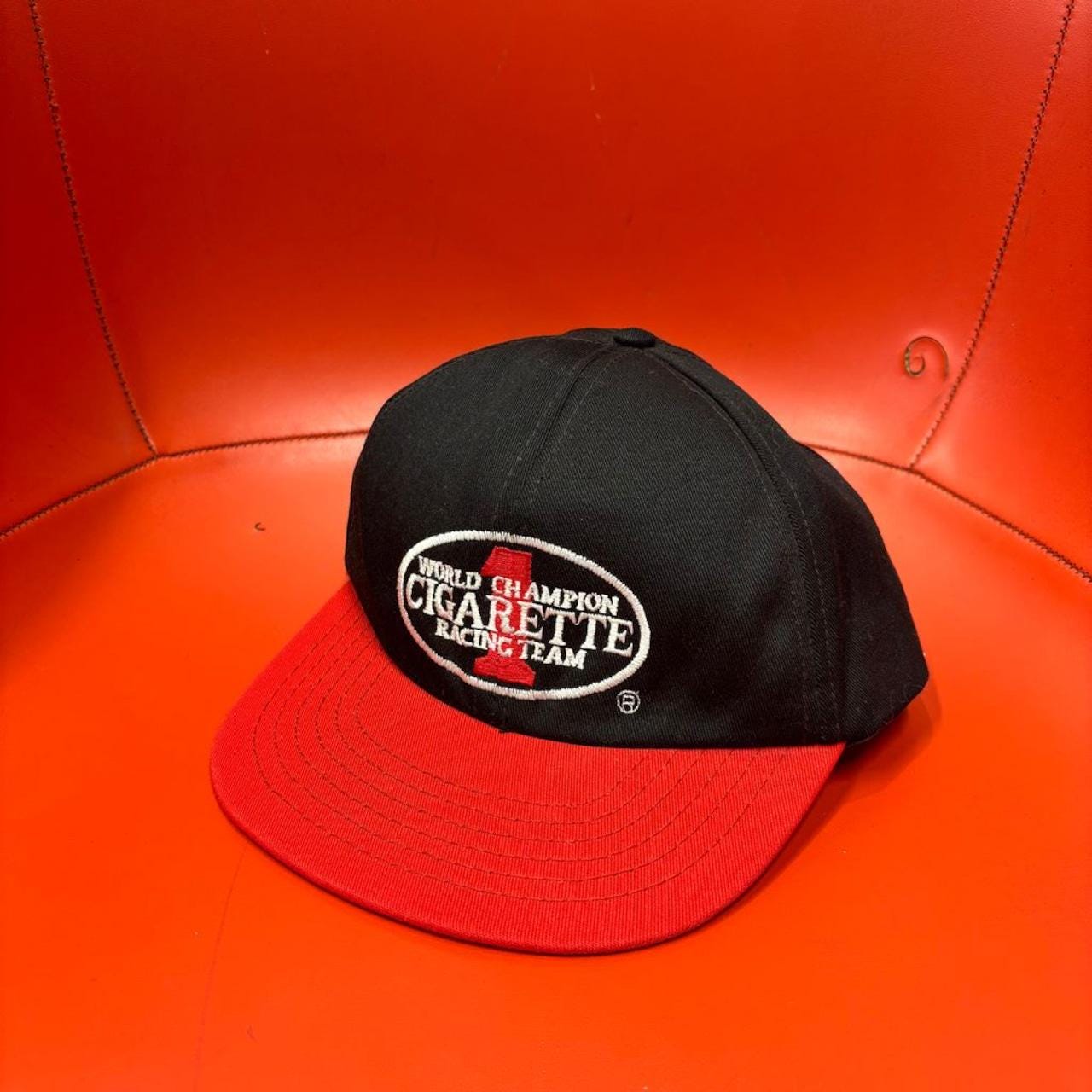 90's Vintage USA-Made Cap / Cigarette Racing Team / Motorsports / Two-Tone Cap / American Casual