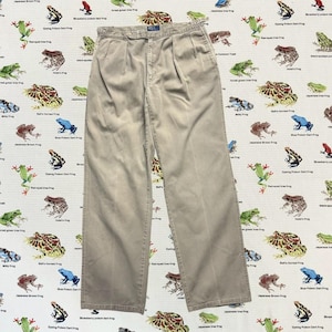 90&#39;s Polo by Ralph Lauren / 2-Pleat Chino Pants / Tan Chino Trousers