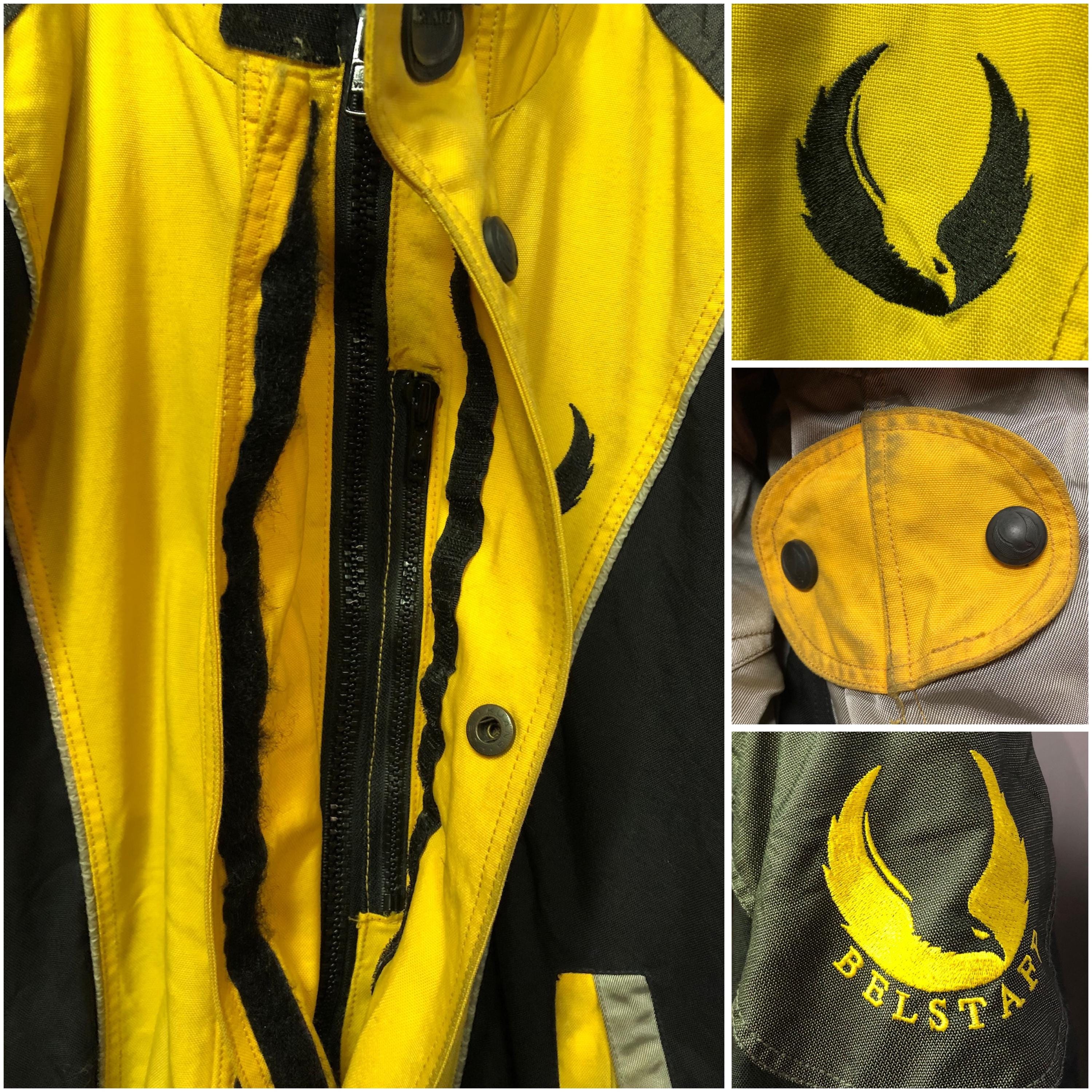 BELSTAFF イエロー＆ブラック ナイロン モーターサイクルジャケット
