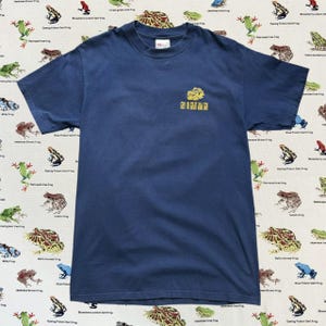 1998 IBM x XEROX . &quot;Launch Bash&quot; Promotional T-Shirt / Corporate Company Navy Blue Graphic T-Shirt