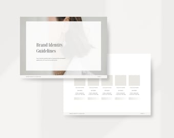 Brand Identity Guidelines Template: Editable Canva Toolkit (Digital Download)