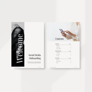 Social Media Client Welcome Package: Editable Canva Template (Digital Download)