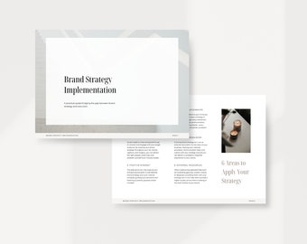 Brand Strategy Implementation Guide: Editable Canva Template (Digital Download)