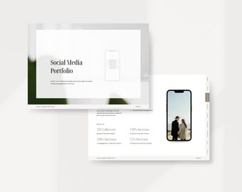 Social Media Manager Portfolio: Editable Canva Template (Digital Download)