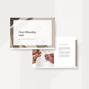 Klient Offboarding Guide, Goodbye Kit, Ausstiegspaket | Bearbeitbare Canva Vorlage | Grafikdesigner, Webdesigner, Marketingstrategen