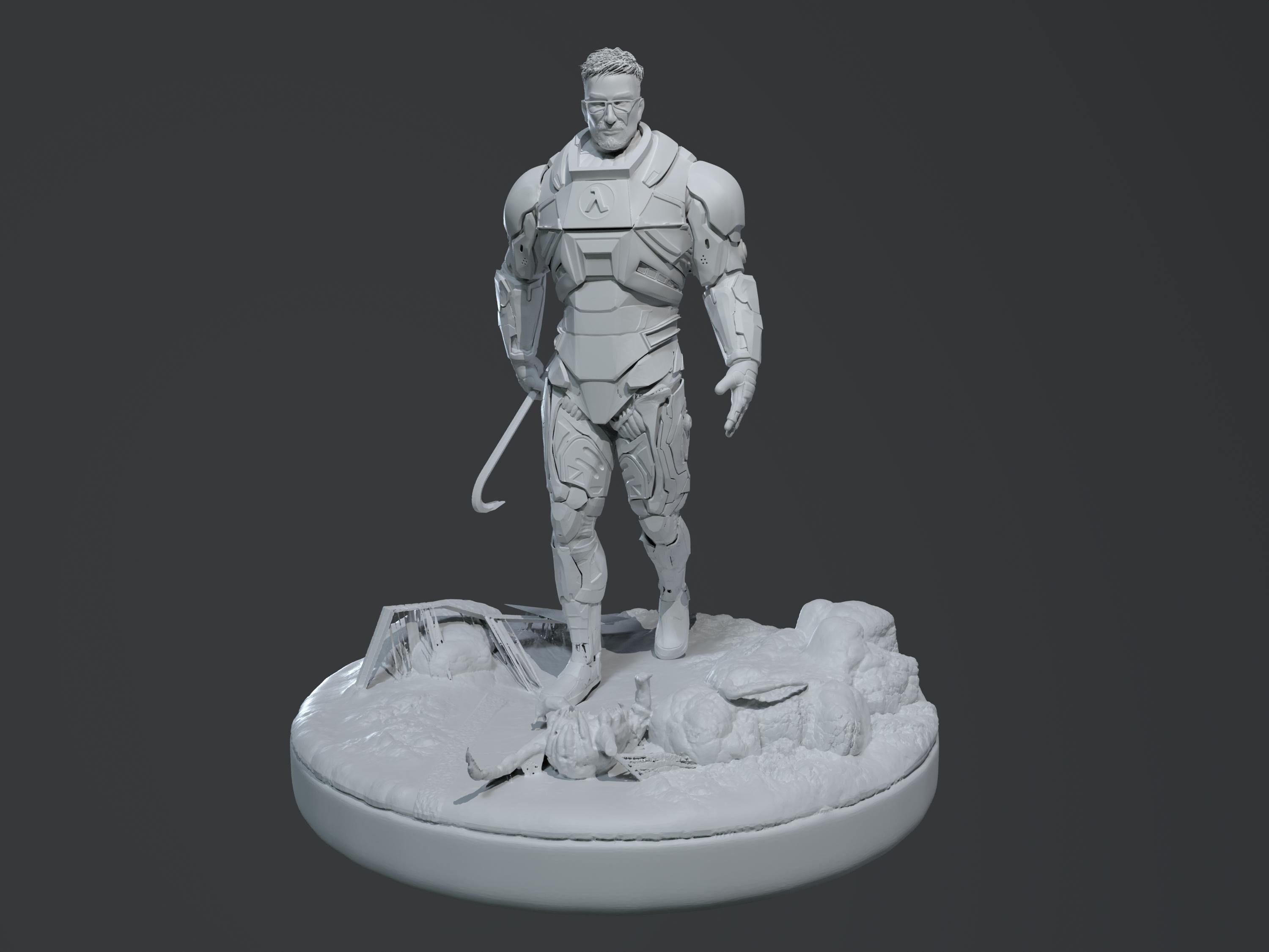 Sci-fi HEV Suit Character STL File – Futuristic Armor 3D Print Model ...
