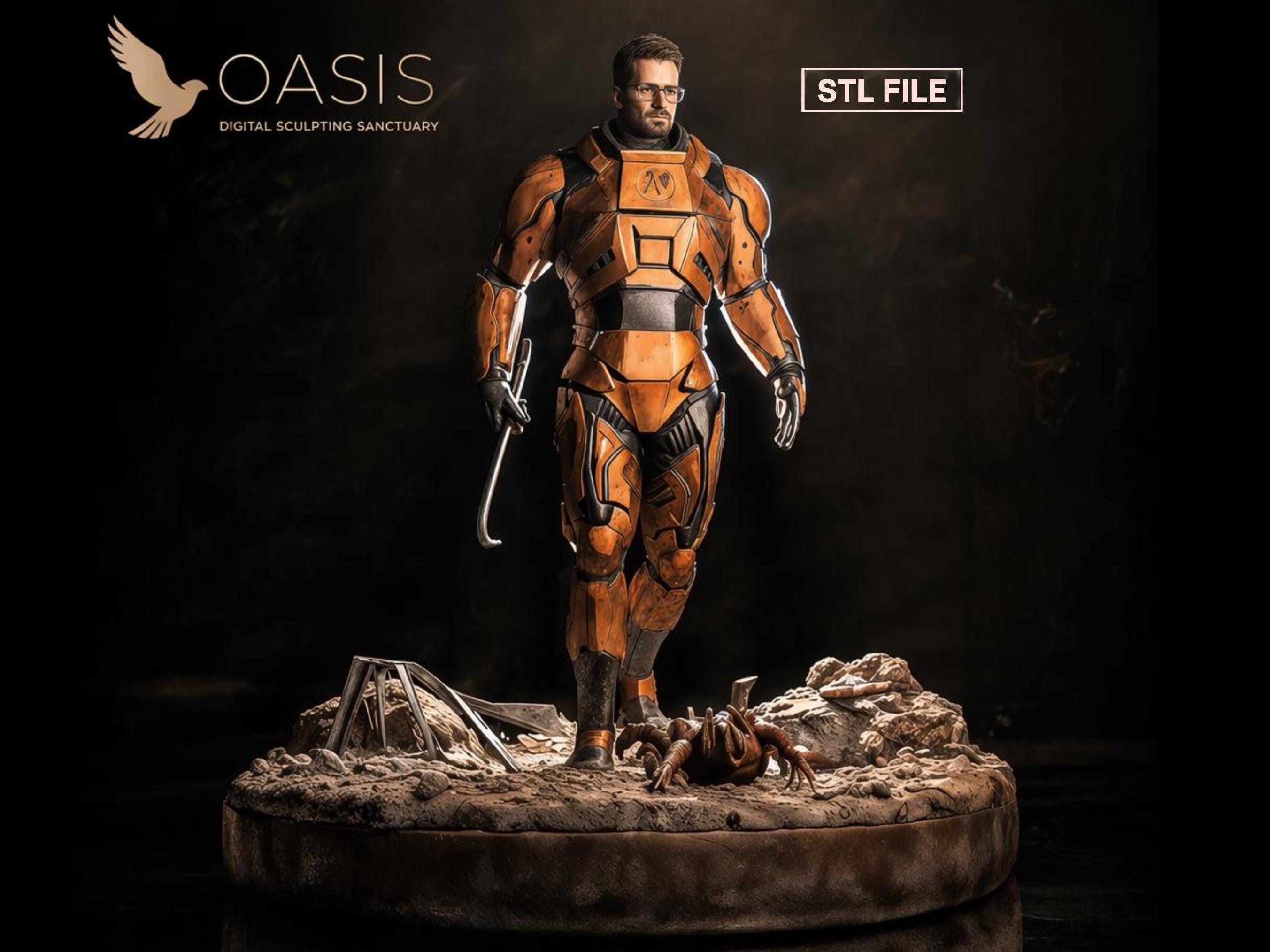 Sci-fi HEV Suit Character STL File – Futuristic Armor 3D Print Model ...