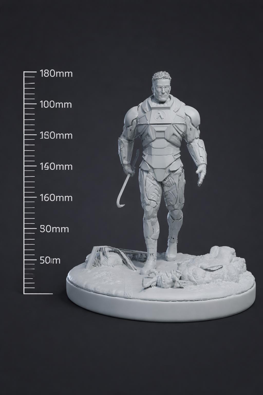 Sci-fi HEV Suit Character STL File – Futuristic Armor 3D Print Model ...