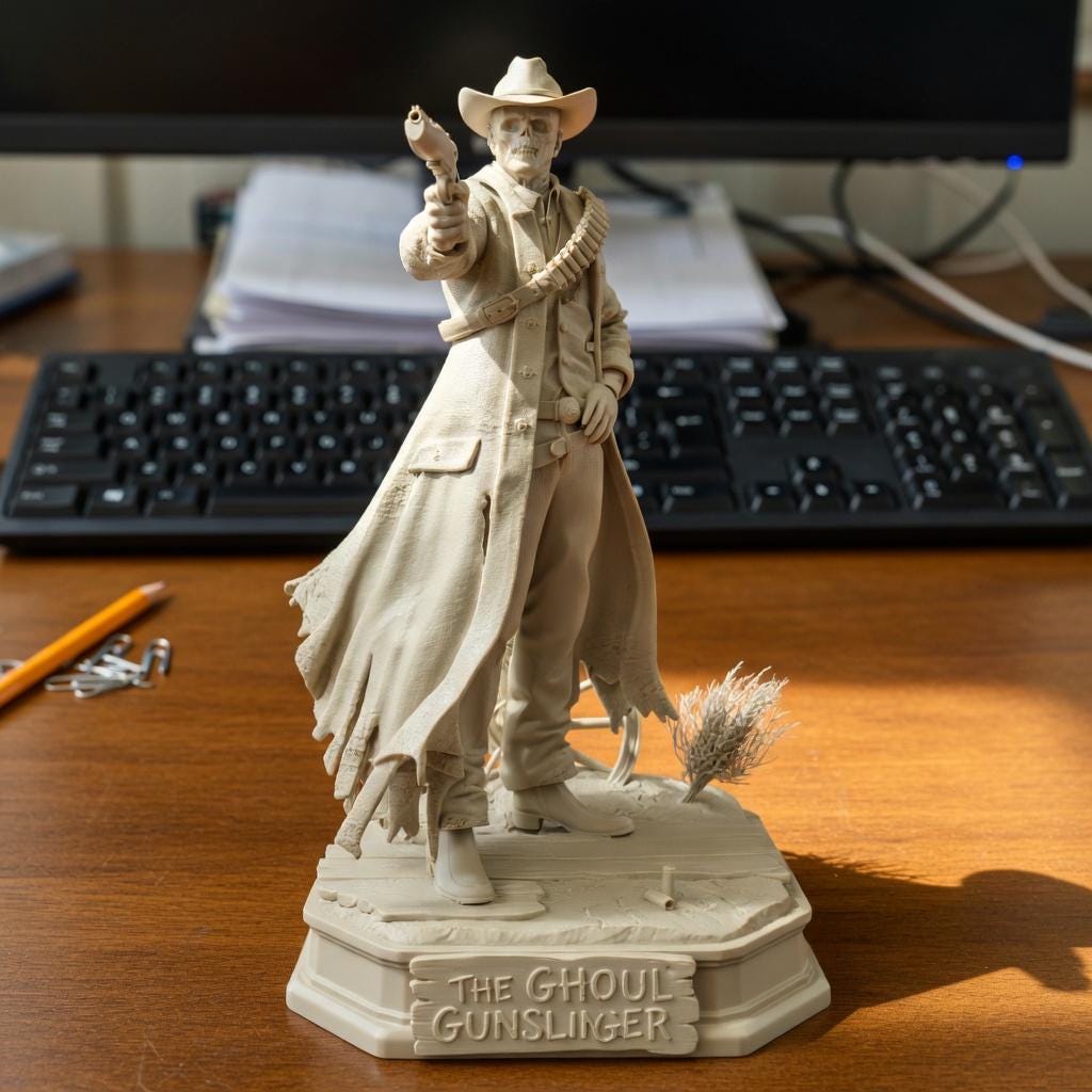 Post-apocalyptic Gunslinger STL File – Western Cowboy Survivor 3D Print ...