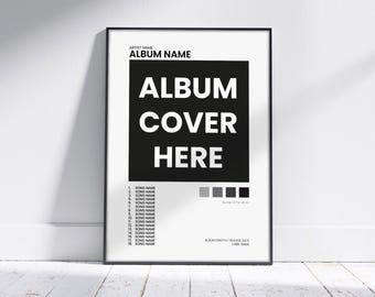 Custom Album Cover Poster - Personalized Music Print (Digital Download)