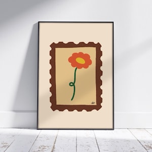 FLOWER STAMP ART Poster | Art Poster | Art Print | Selfmade Poster | Wall Decoration | Digital Download