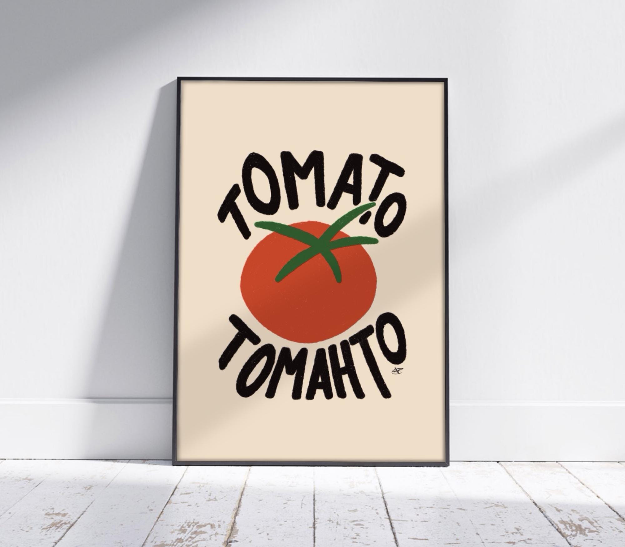 Tomato Tomahto Art Print - Selfmade Poster, Kitchen Wall Decor