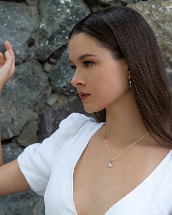 By Year 8th Anniversary Gift For Wife: Long Bronze Necklace With