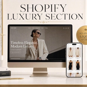 Shopify Luxury Section Liquid Code | Premium Editorial Banner & Product Grid |