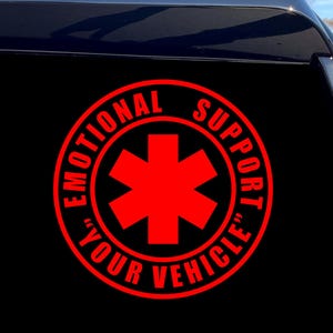 Personalized Emotional Support Vehicle Sticker