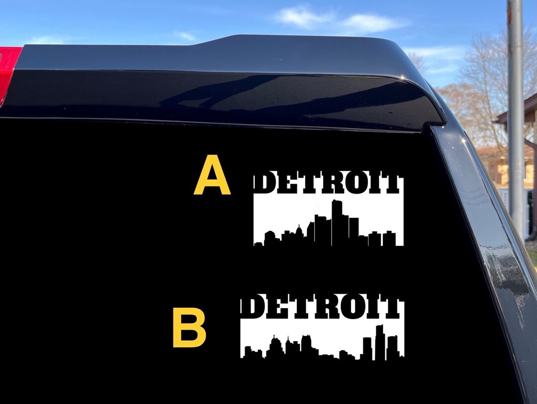 Detroit Skyline Sticker - Etsy