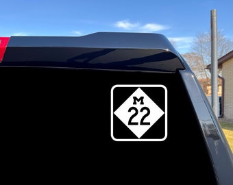 Michigan M-22 Highway Sign Sticker