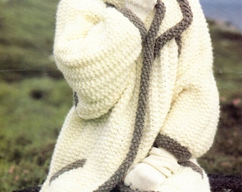 Woman's super bulky/ chunky coat-jacket- high collar fits chest 30-40 inches instant download-pdf knitting pattern- quick knit winter coat