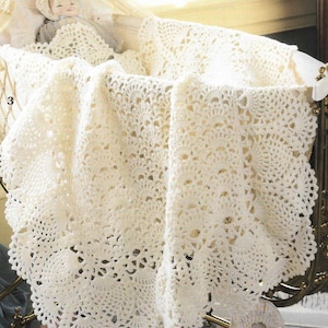 Crochet Pattern- Baby Crochet Blankets Shawls  Sport weight wool Download PDF - 6 blankets on one