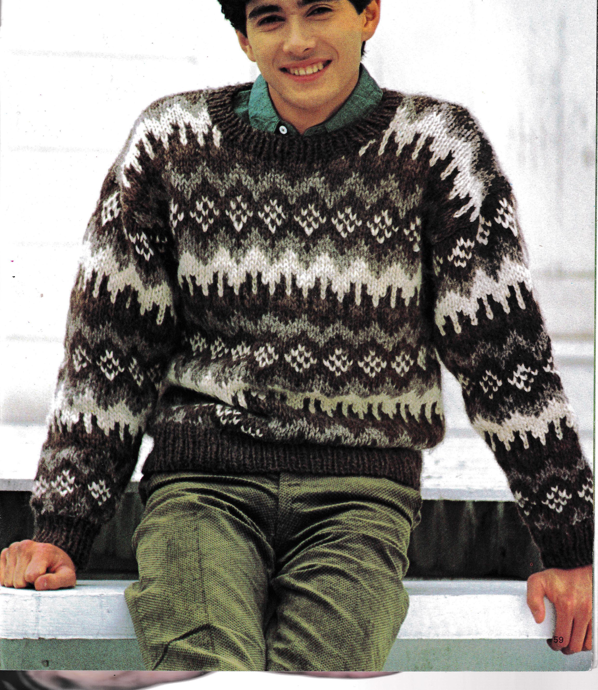 Jacquard Sweater - Etsy