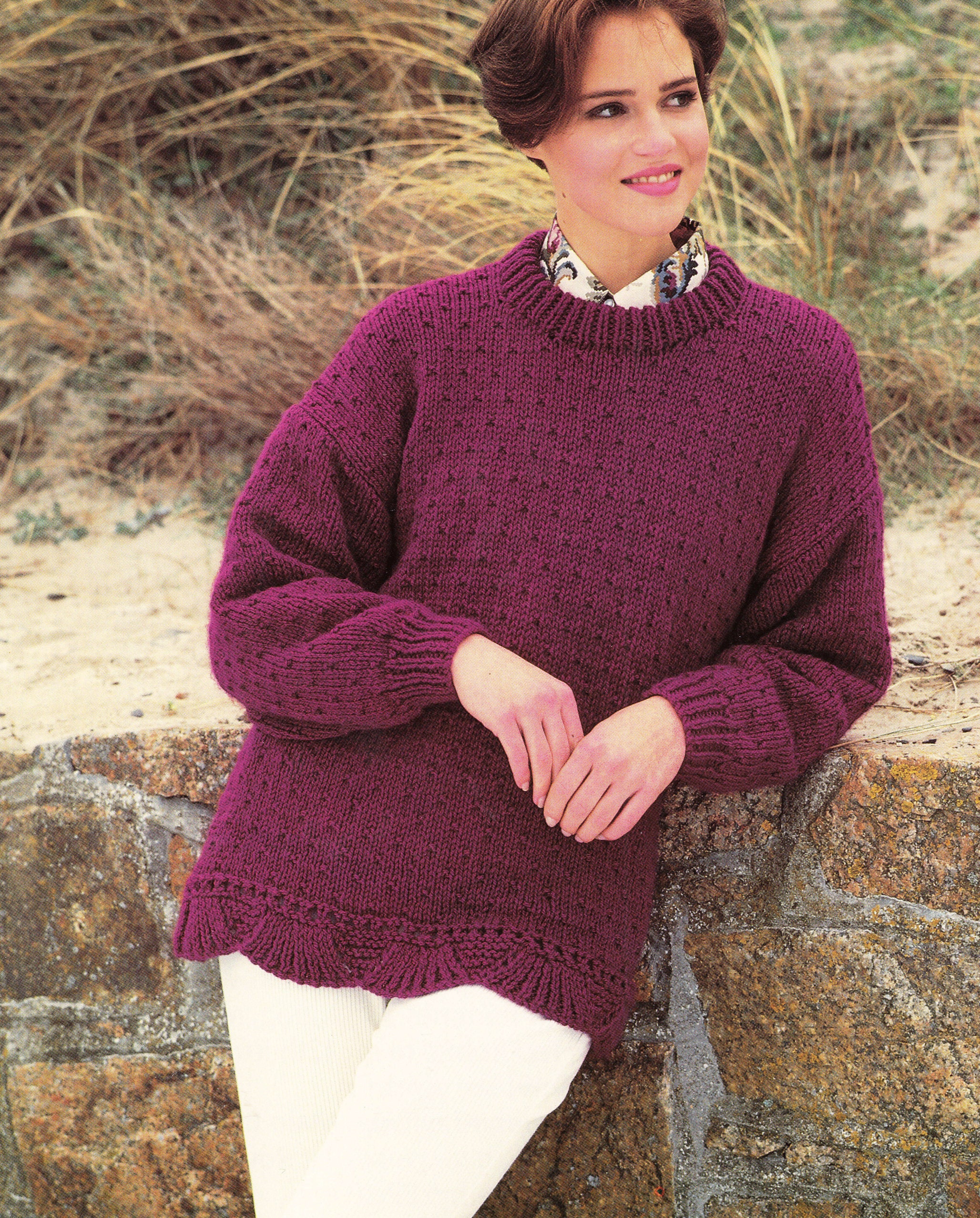Scallop Hem Sweater - Etsy