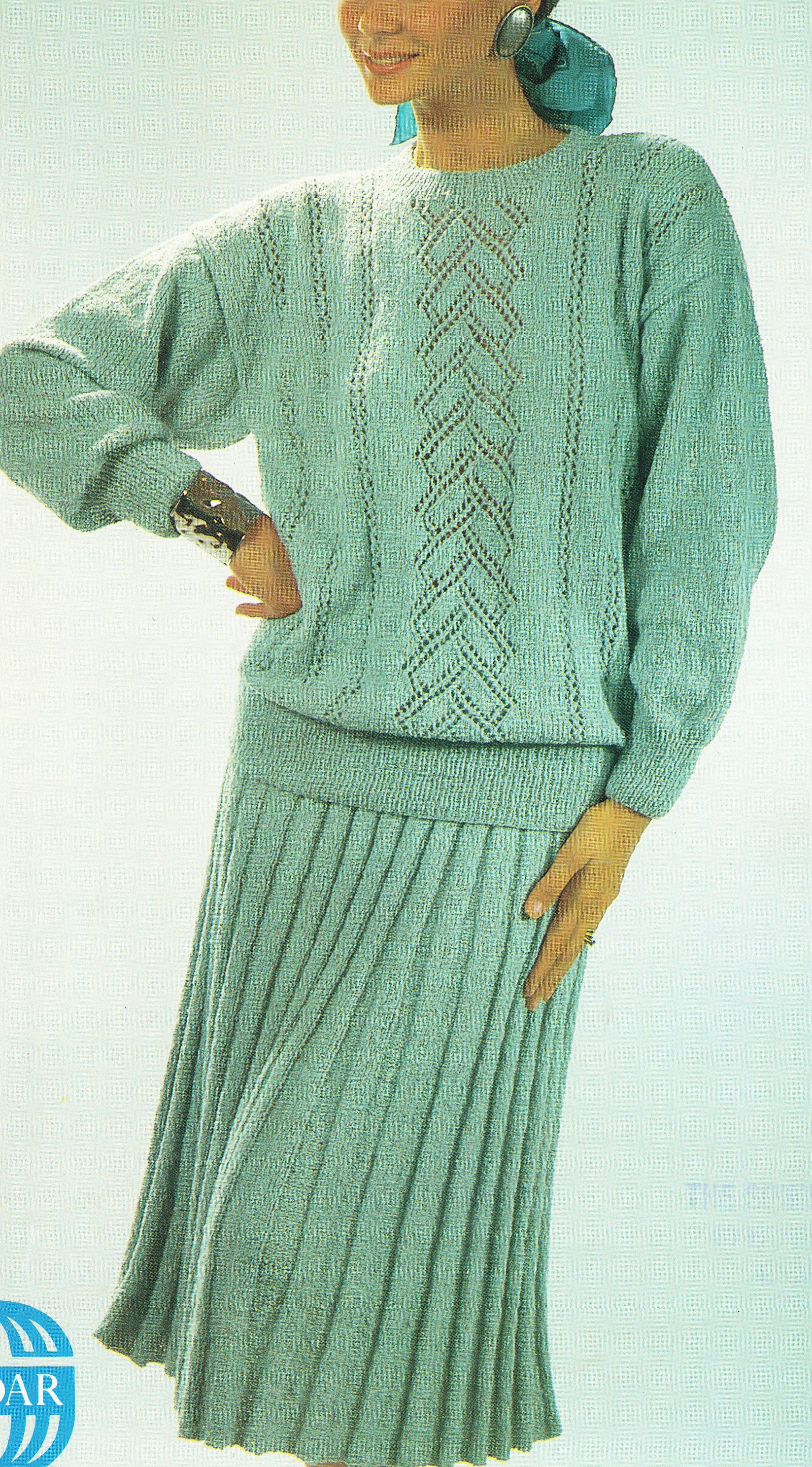 épine lace knit & pleats skirt set up épine lace knit & pleats skirt set up Knit Top and Pleated