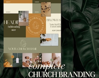 Complete Church Branding Bundle | Earthy-Themed Canva Templates