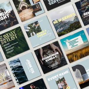 Modern Church A-frame Signs Template - Etsy