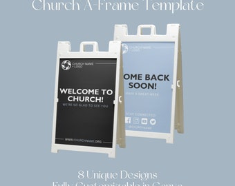 Modern Church A-Frame Signs Template
