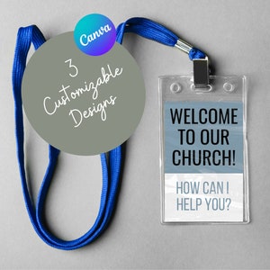 Modern Simple Church Greeter Welcome Template | Canva Editable | Digital Download