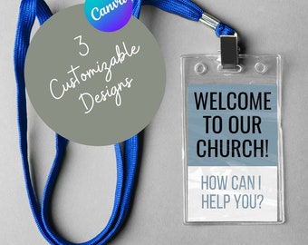 Modern Simple Church Greeter Welcome Template | Canva Editable | Digital Download
