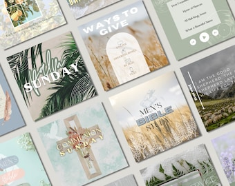 Spring-Inspired Church Instagram Templates | Canva Editable Bundle