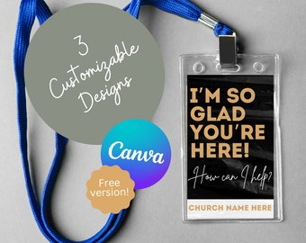 Modern Church Greeter Template, 3 Unique Designs