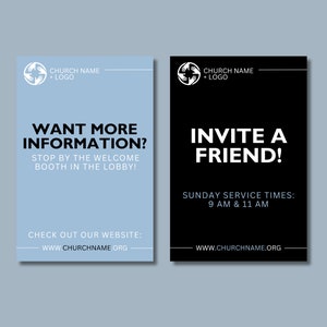 Modern Church A-frame Signs Template - Etsy