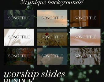 Modern Church Worship Slides Template Bundle | Canva Editable Design