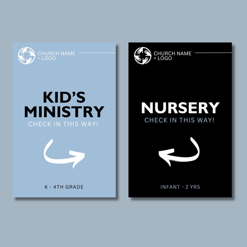 Modern Church A-frame Signs Template - Etsy