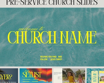 Summer Fun Church Slide Bundle | Editable Canva Templates for Pre-Service Announcements