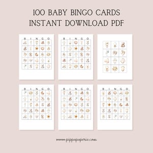 Baby Shower Bingo, Baby Shower Games, Gender Neutral Modern Baby Shower Games, Babyshower games, baby shower bingo, Watercolor baby shower