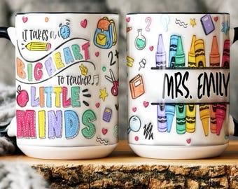 Inflated Big Heart Teachers Mug