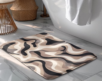 Tapete de Banho Camuflado, Tapete de Banheiro Moderno com Estampa Camuflada, Tapete de Banho Antiderrapante e Absorvente, Decoração de Banheiro com Estampa Militar, Tapete de Banho Macio