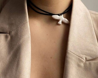 Necklace Jewellery with a Bird Dove