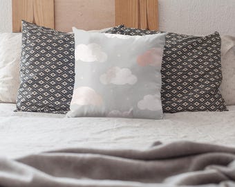 Almofada Nuvem, Almofada Decorativa Nuvem para Quarto de Bebê, Almofada Macia e Neutra para Crianças, Almofada para Decoração de Quarto de Bebê, Fronha Nuvem Fofa, Decoração Minimalista para Quarto de Bebê