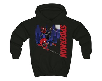 Spider-Man Kids sudadera con capucha, millas morales, araña, maravilla, cómic, sudadera con capucha de superhéroe, sudadera con capucha marvel, jersey, MCU