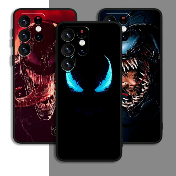 Cool Superhero Venom Art Phone Case For Samsung A54 A53 S21 S23 S24 FE Note Ultra Galaxy / For iPhone 11 12 13 14 15 XS XR Plus Pro Max