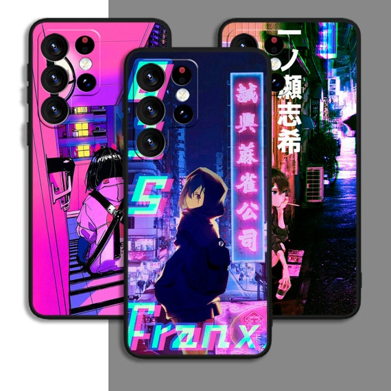 Anime Manga Japanese Girl Art Phone Case For Samsung A54 A53 S21 S23 S24 FE Note Ultra Galaxy / For iPhone 11 12 13 14 15 XS XR Plus Pro Max
